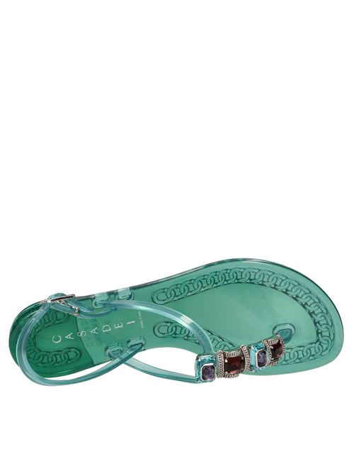Sandali flat Jelly in PVC  e Swarovski CASADEI | 0243DS.BEACVERDE ACQUA